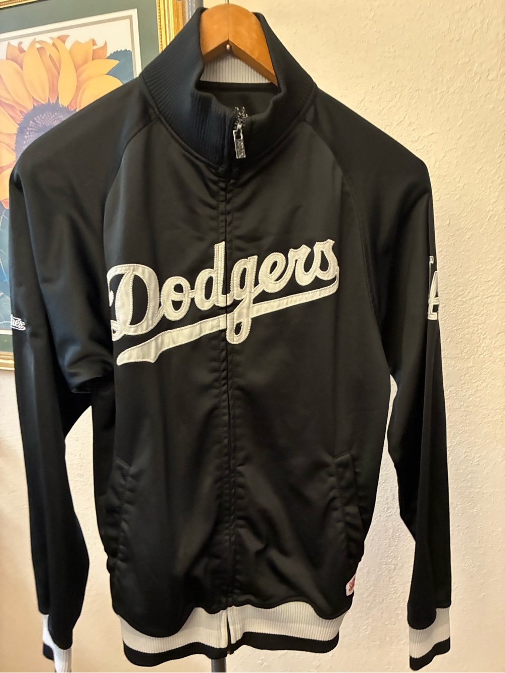 Stitches Black Los Angeles Dodgers Bomber Jacket